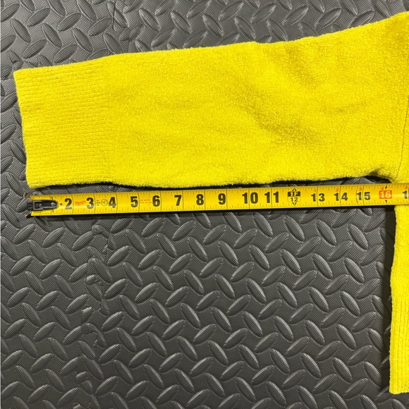 & Other Stories Yellow Knit Sweater Paris Atelier Wool Blend Size S - Picture 10 of 12
